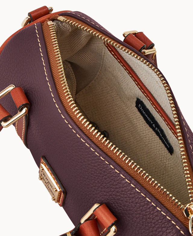 Pebble Grain Crossbody Barrel Satchel 20