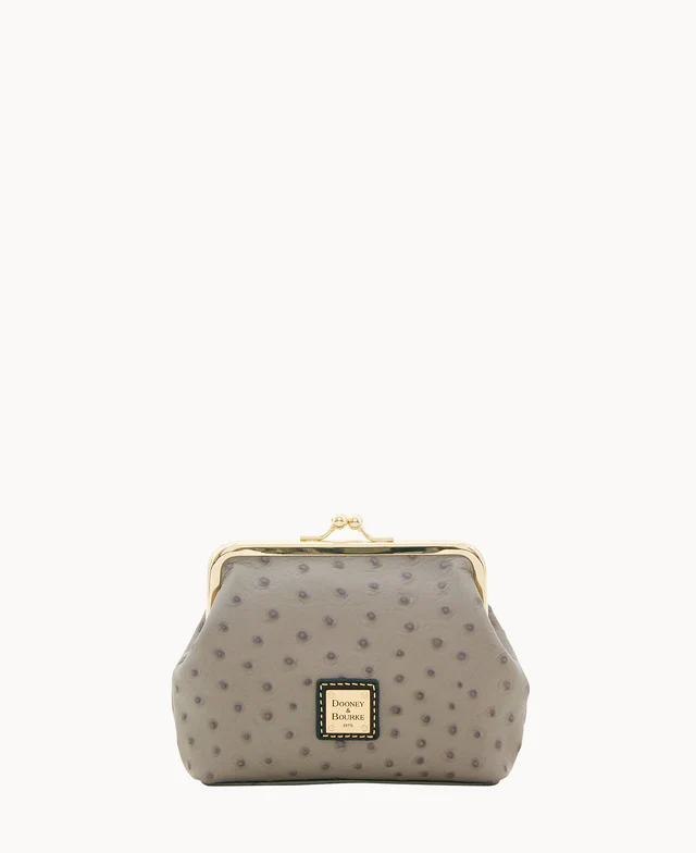 Ostrich Large Framed Purse