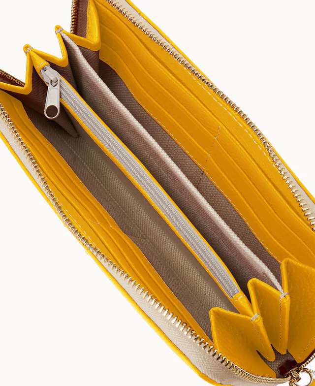 Lucca Leather Large Zip Around Wristlet