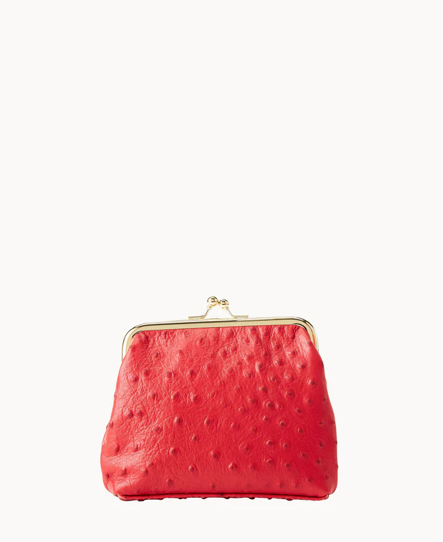Ostrich Large Framed Purse