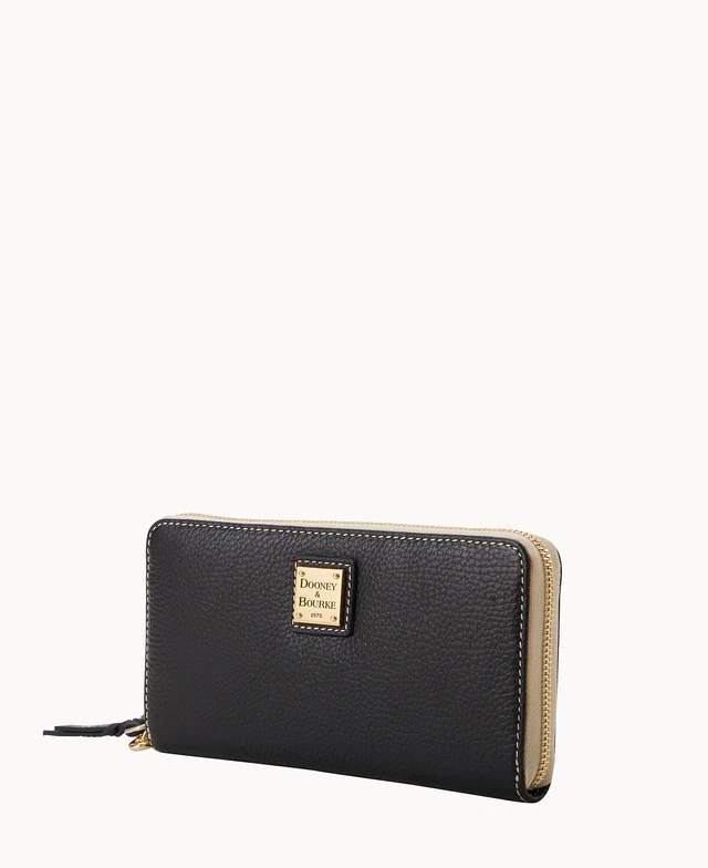 Lucca Leather Large Zip Around Wristlet