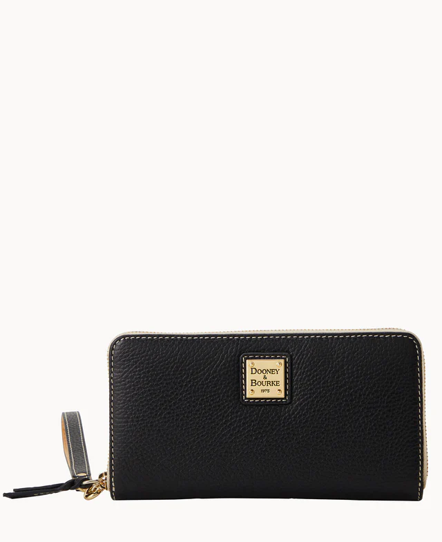 Lucca Leather Large Zip Around Wristlet