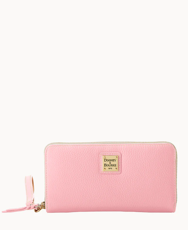 Lucca Leather Large Zip Around Wristlet