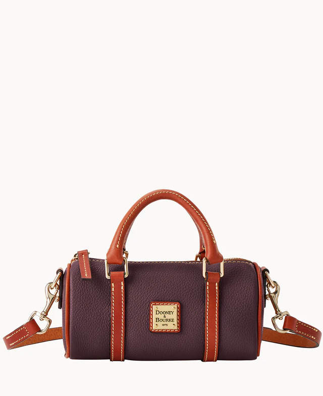 Pebble Grain Crossbody Barrel Satchel 20