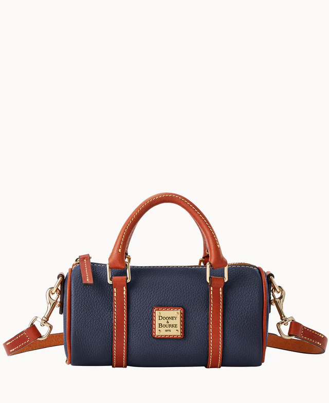 Pebble Grain Crossbody Barrel Satchel 20
