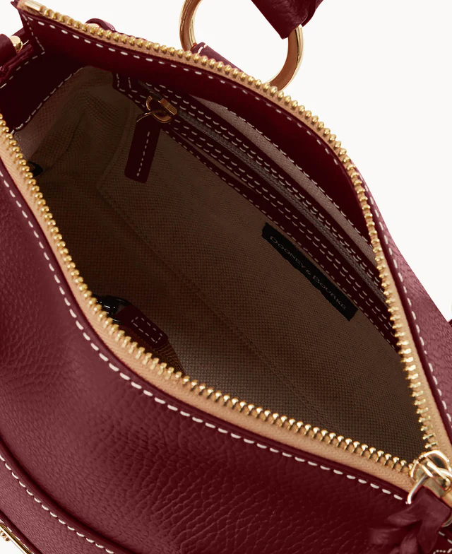 Lucca Leather Satchel With Pocket