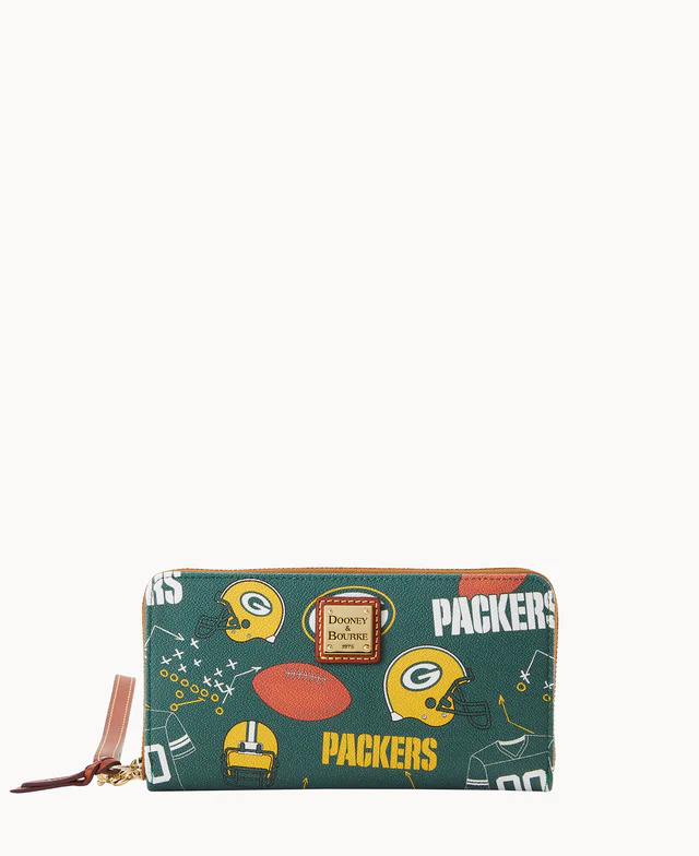 NFL Packers Large Zip Around Wristlet