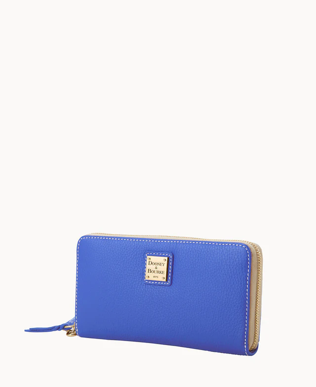Lucca Leather Large Zip Around Wristlet