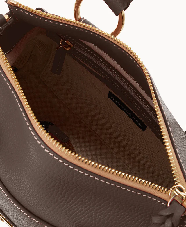 Lucca Leather Satchel With Pocket