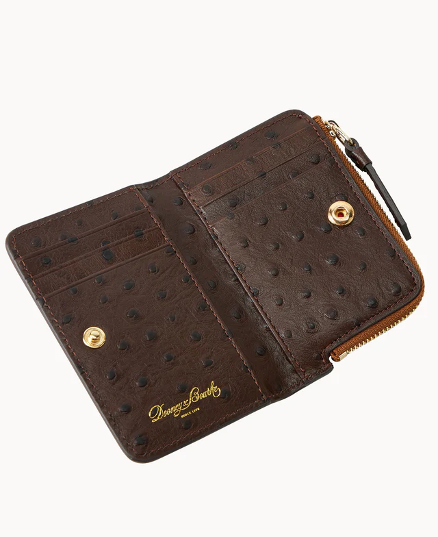Ostrich Zip Credit Card Wallet 12
