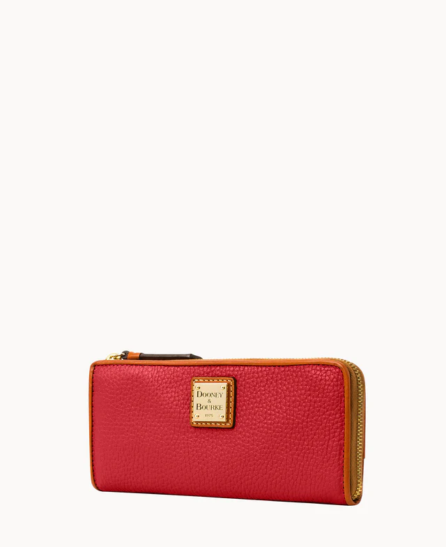 Pebble Grain Zip Clutch