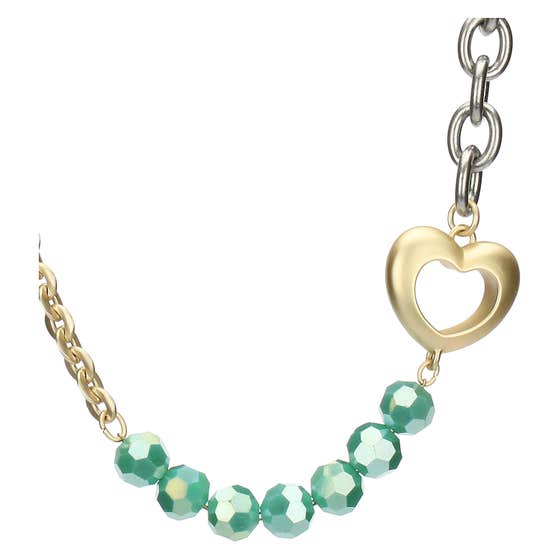 Heart and bead necklace