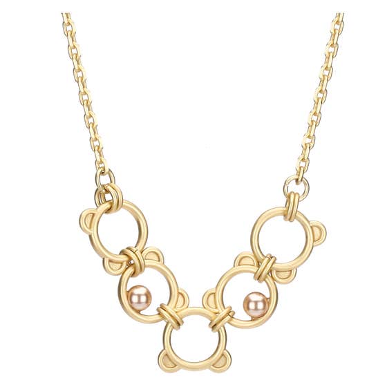 Necklace with Teddy and pearls