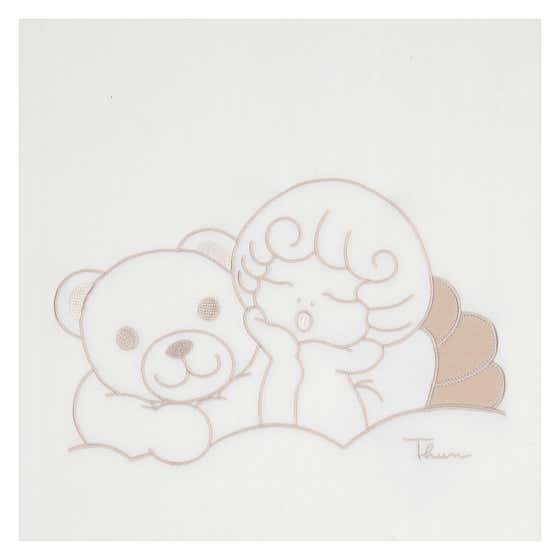 Winterdecke mit Teddy und Engel