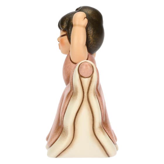Dancing pink ceramic ballerina