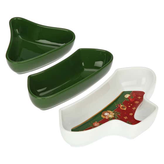 Sorprese di Natale porcelain Christmas tree-shaped apetizer plate