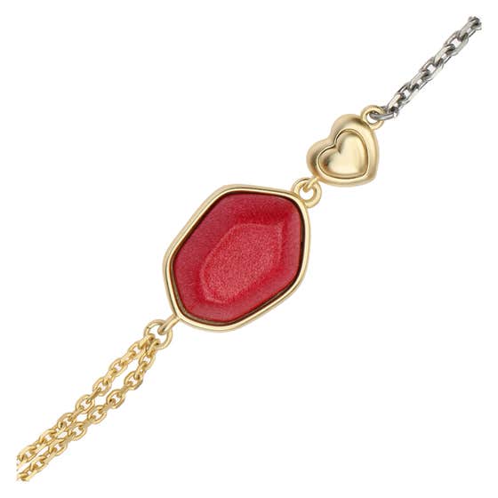 Bracelet with ceramic stone and heart