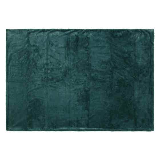 Basket and plaid set, green