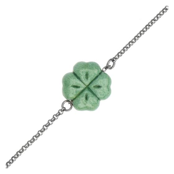 Bracelet with four-leaf clover