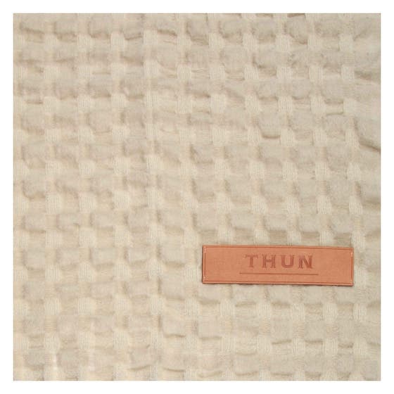 Wool scarf with fringes beige