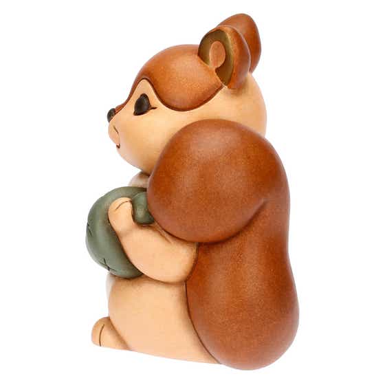 Diva Squirrel with Ceramic Acorn, Medium
