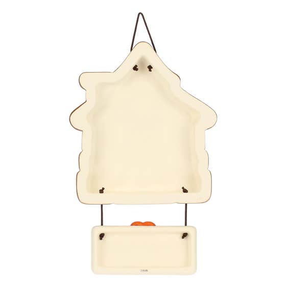 Inverno Incantato ceramic house-shaped plaque with customisable tag