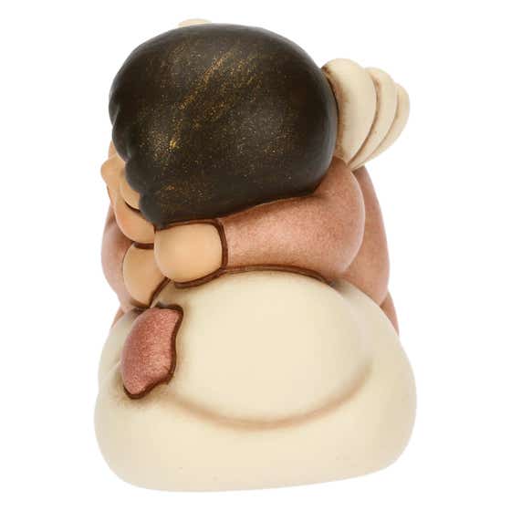 Pink ceramic angel on cloud