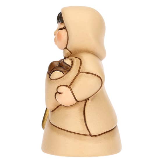 Presepe Cla&szlig;ico ceramic woman with chestnuts champagne