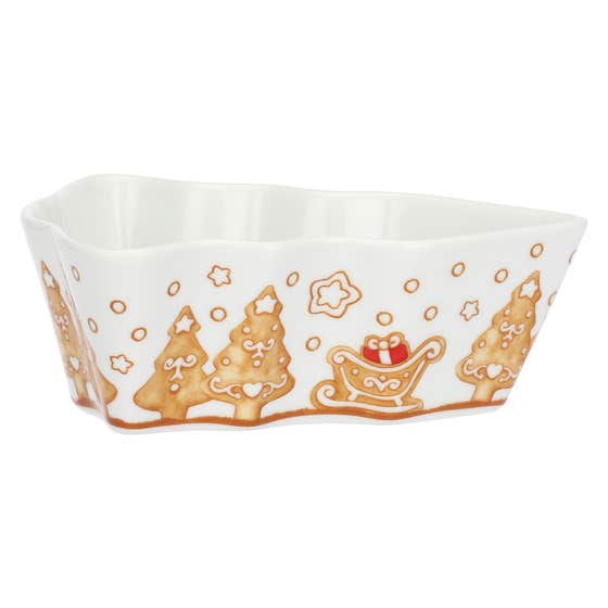 Christmas tree-shaped porcelain bowl, medium