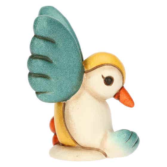 Primavera da vivere ceramic Fly hummingbird with flower, mini