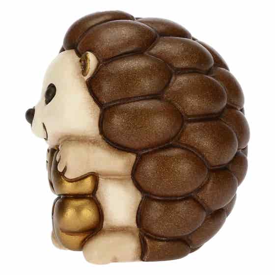 Ceramic Ricky Hedgehog with lucky four-leaf clover
