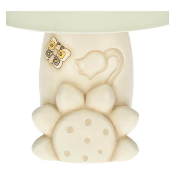 Elegance table lamp with sunflower, bluebell and butterfly