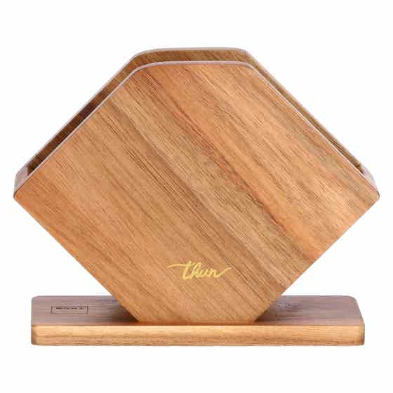 Country Bloom Wooden and Ceramic Napkin Holder