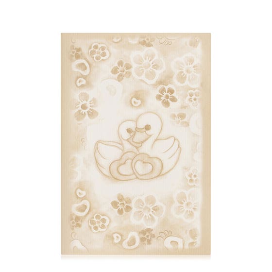 Pair of swans greeting card