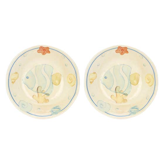 Mare da amare set of 2 melamine soup plates