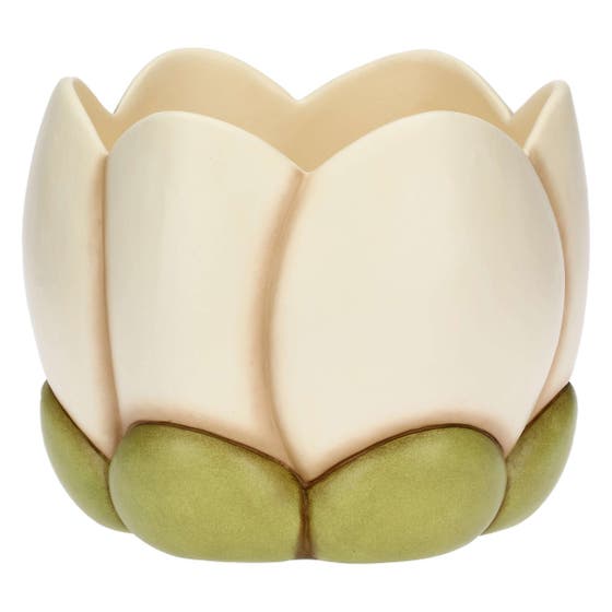 Fiori e Fantasia white flowerpot holder with butterfly