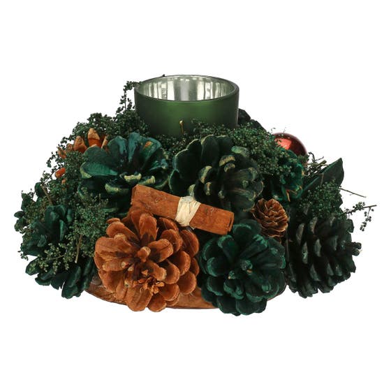 Green Christmas centerpiece