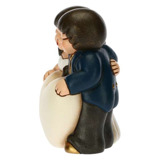 Large in love newlywed couple