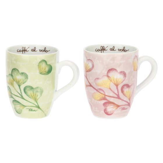 Set of 2 Mugs Hearts in Bloom