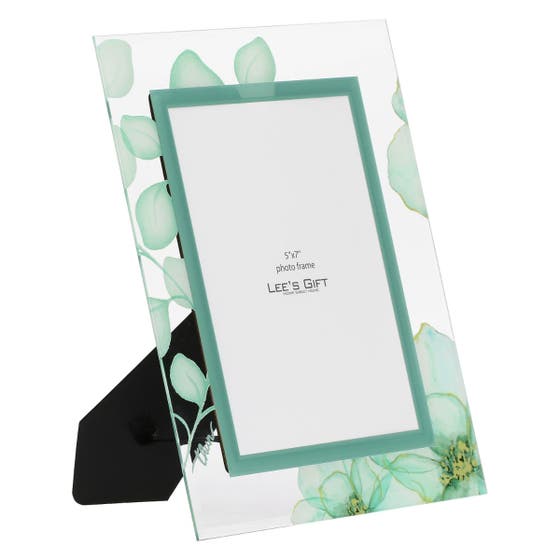 Ethereal gla&szlig; photo frame, green