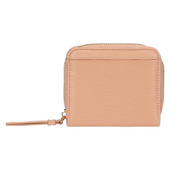 Small, pink eco-leather wallet