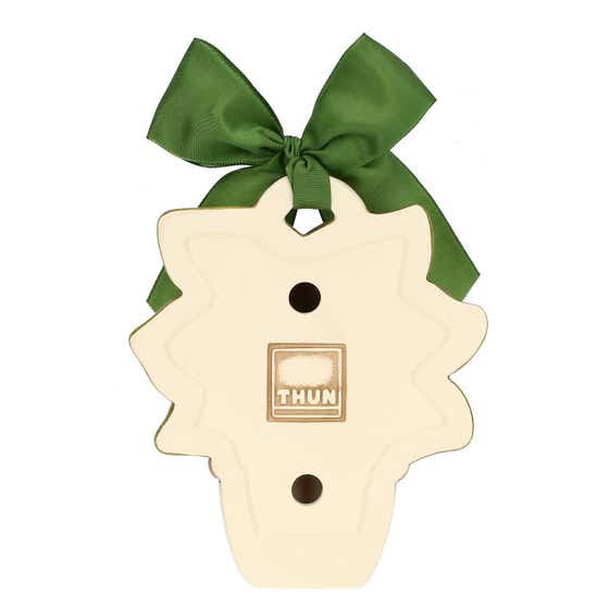 Ceramic dorative plaque with sunflower and lemon, medium