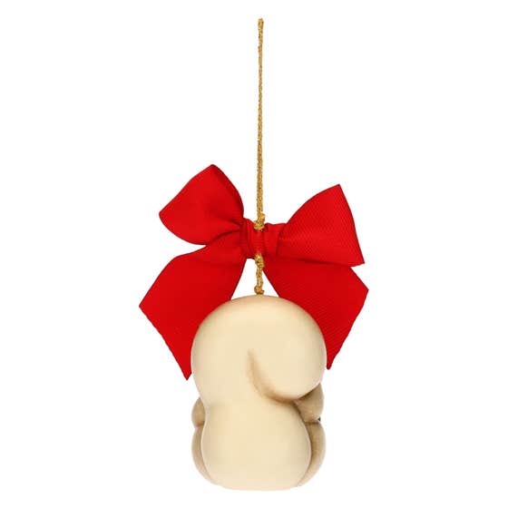 Large squirrel with wreath Christmas tree decoration