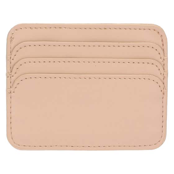 Small faux leather card holder, pink