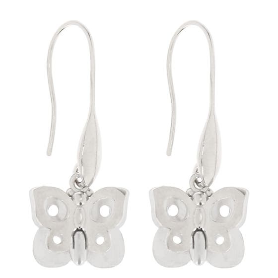 Hoop earrings with butterfly Leyla