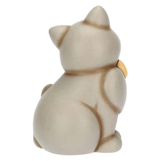 Momi cat with ceramic bow, medium