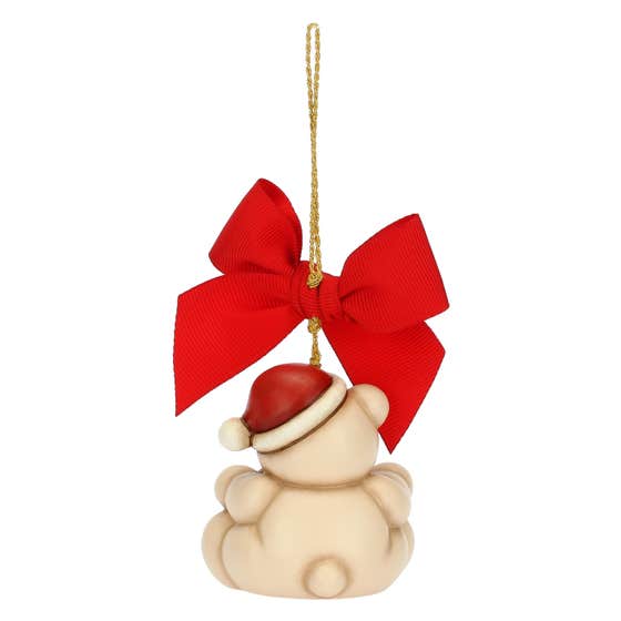 Teddy with panettone Christmas tree decoration, large