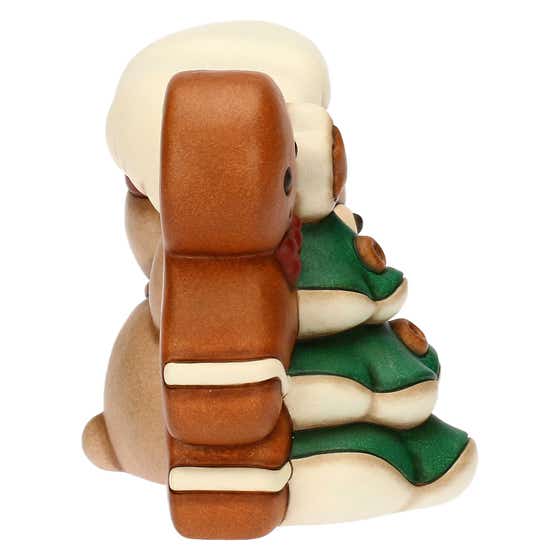 Teddy Bear and Pepi Ceramic Gingerbread Man Couple