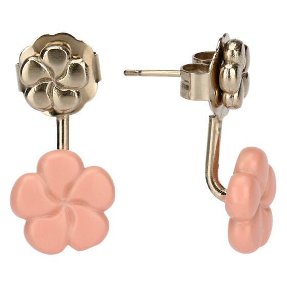 Earrings with flower