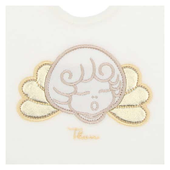 My first Christmas bib with angel